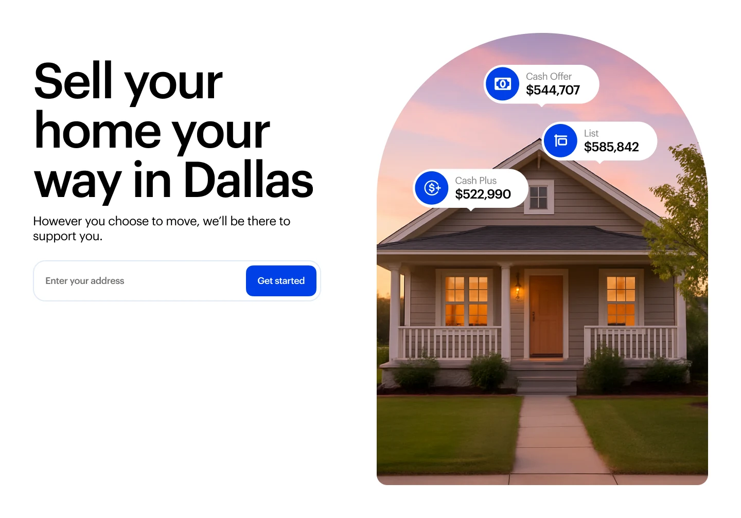 Dallas geo-targeted hero — Sell your home your way in Dallas