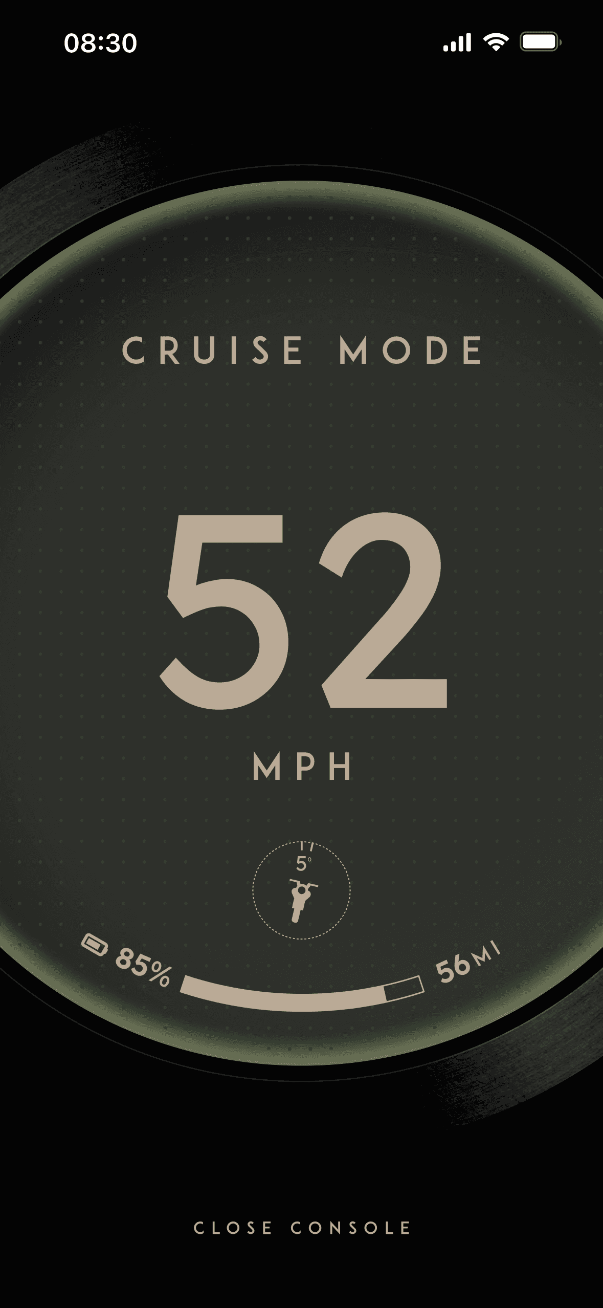 Tarform iPhone app, Console