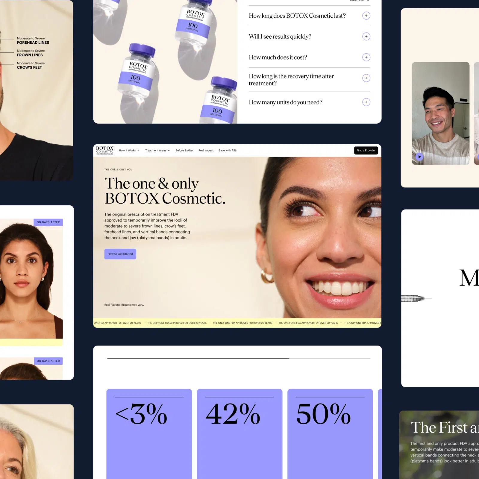 Botox Cosmetic product vials and brand surfaces