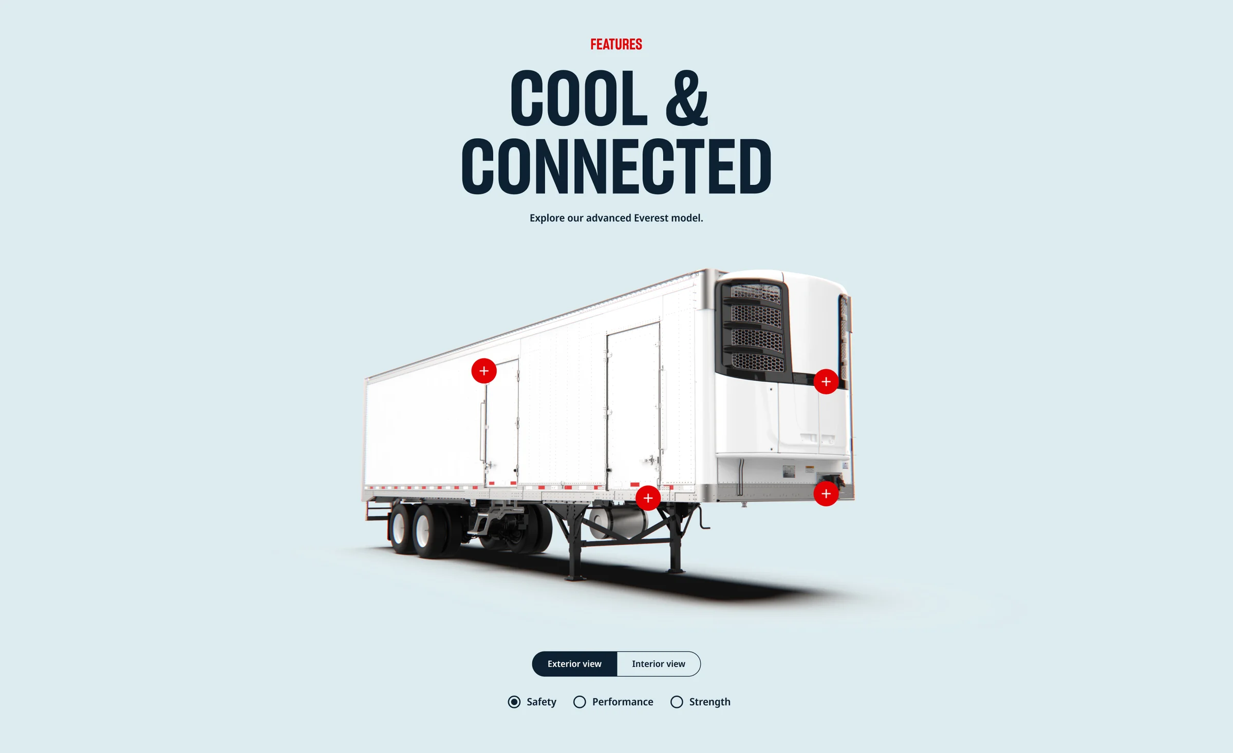 Great Dane features page - Cool and Connected interactive trailer