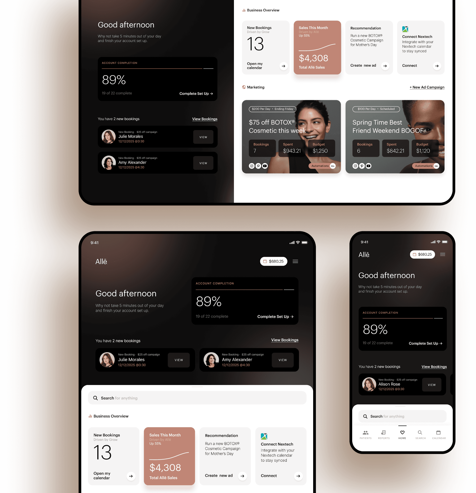 Allē for Business component library in production