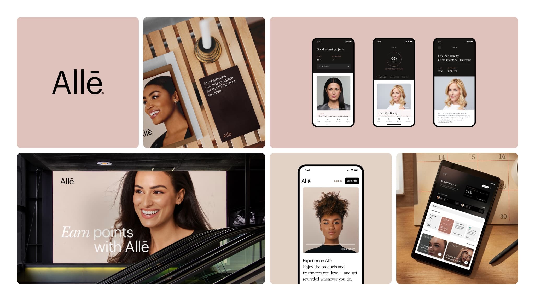 Allē six-panel brand operating system overview