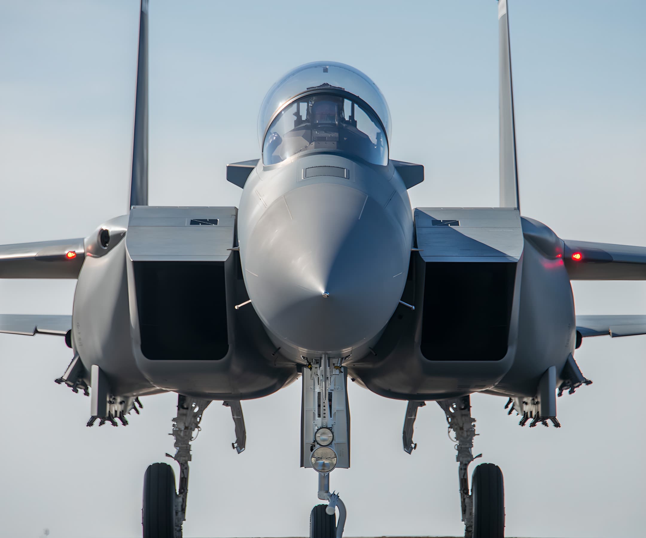 F110-powered fighter on the runway