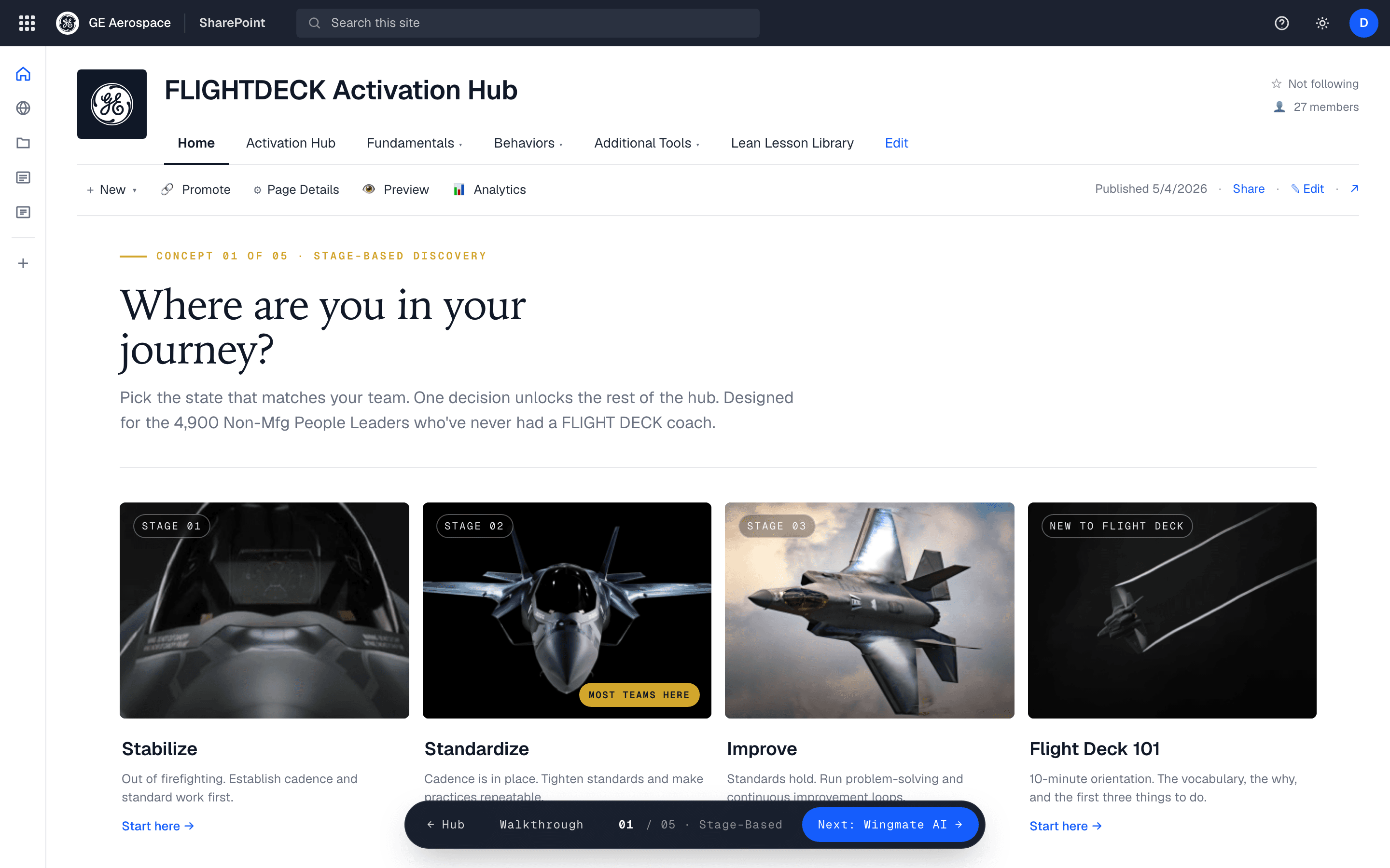 Flight Deck A · Stage-Based