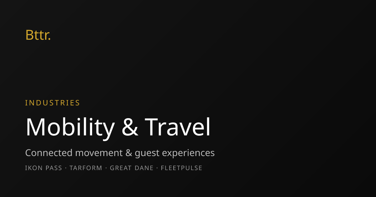 Mobility & travel software · Ikon Pass, Alterra Mountain Co, Tarform ...